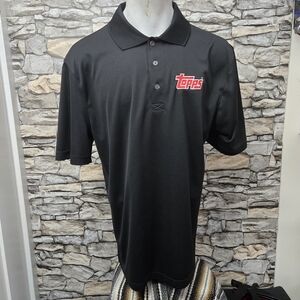 Topps Black Polo Shirt Classic Short-Sleeve Design